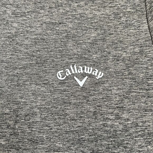 Callaway Shirt Mens M Grey V-Neck Quick Dry Opti-Dri Short Sleeve Golf - Picture 2 of 6